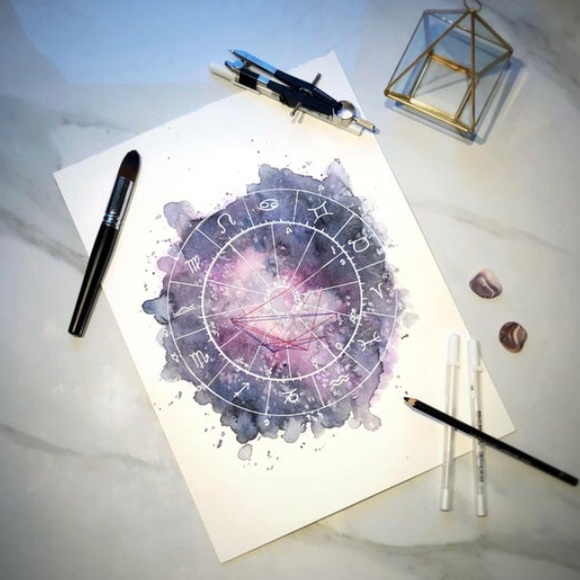 ✦ I paint your watercolor birth chart! 🔮 - Picture 2 of 6
